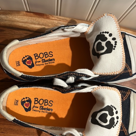 BOBS From Sketchers Blue Canvas Denim Shoes-Like New - Picture 7 of 14